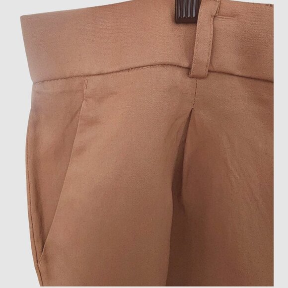 Torrid Plus-size Stretchy Linen Blend High Rise Brown Shorts with Pockets Size24 - Picture 3 of 15